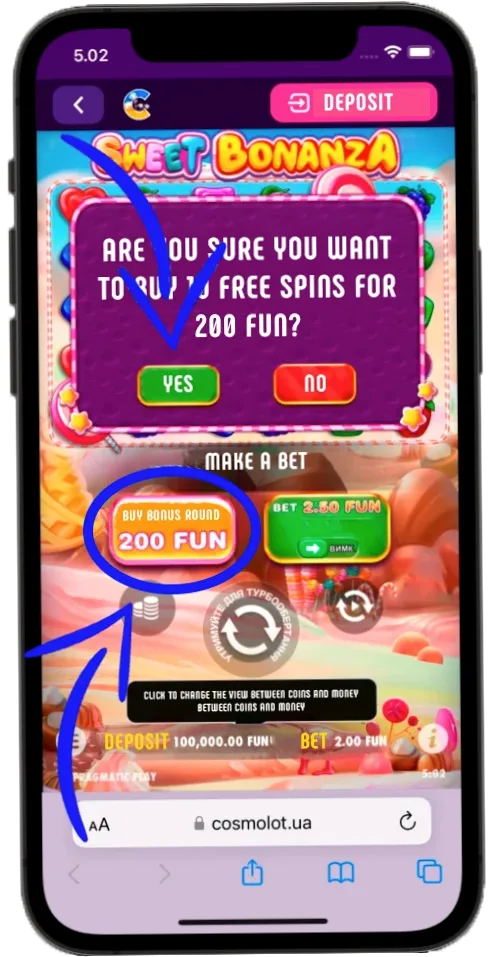 Sweet Bonanza symbol payouts chart