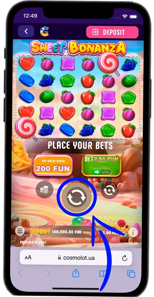 Sweet Bonanza round flow diagram