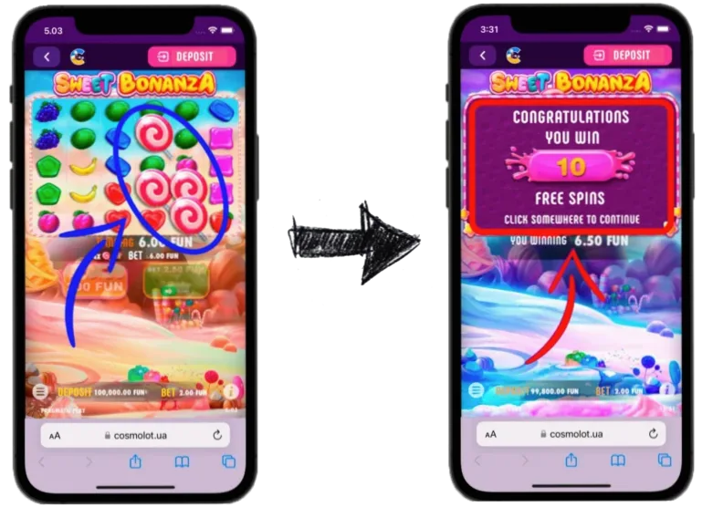 Sweet Bonanza demo mode interface