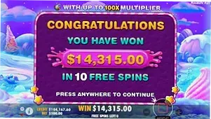 Sweet Bonanza candy grid gameplay